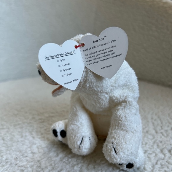 Ty Beanie Babies Aurora The Polar Bear - Picture 8 of 11